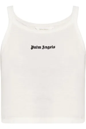 Palm Angels Geripptes Trägershirt mit Logo