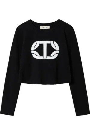 Twin-Set Cropped-T-Shirt mit Logo