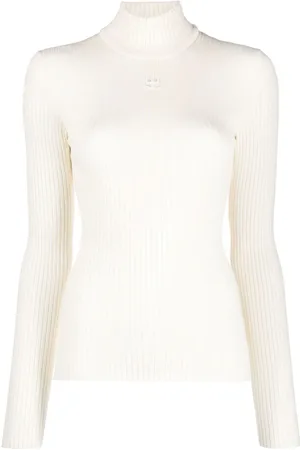 Courrèges Gerippter Pullover mit Logo