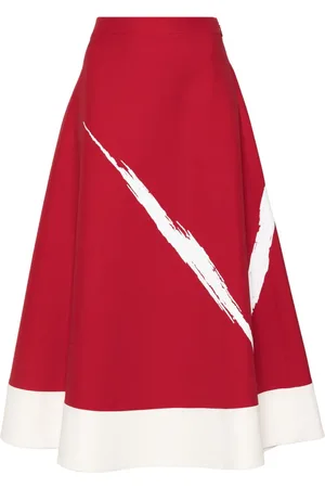 VALENTINO GARAVANI Midirock mit Farbklecks-Detail