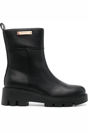Twin-Set Stiefel mit Logo-Schild