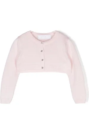COLORICHIARI Cardigan mit kristallverzierten Knöpfen