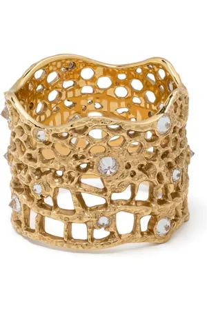 Aurélie Bidermann 18kt Vintage Lace Gelbgoldring mit Diamanten