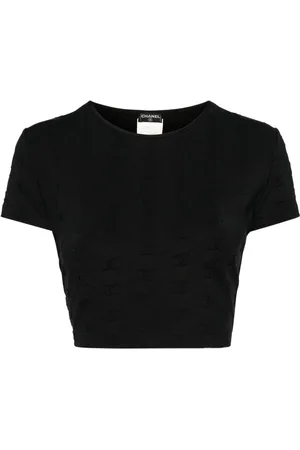 CHANEL 1997 Cropped-Top mit CC-Stickerei