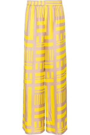 Fendi Seidenhose mit FF Labyrinth-Print