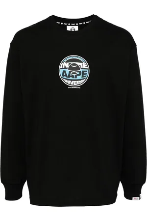 A Bathing Ape Langarmshirt mit Logo-Print