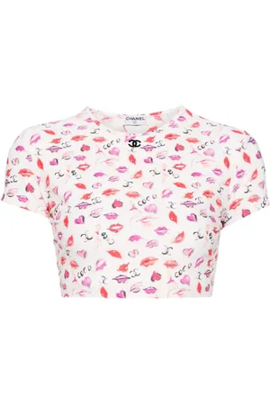 CHANEL 1990-2000s Lipstick T-Shirt