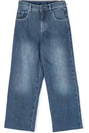 DOUUOD KIDS Jeans mit Logo-Stickerei