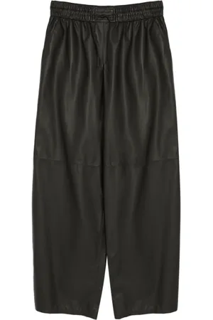 YVES SALOMON Lederhose mit weitem Bein