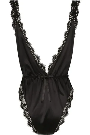 Dolce & Gabbana Body aus Satin mit Spitzenborten