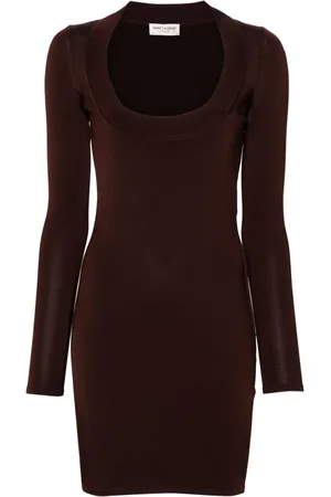 Saint Laurent Kleid mit eckigem Ausschnitt