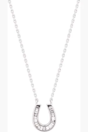 KAMUSHKI 18kt Horseshoe Weißgoldhalskette mit Diamanten