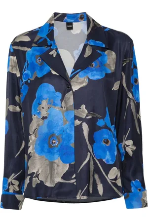 HUGO BOSS Hemd mit Blumen-Print