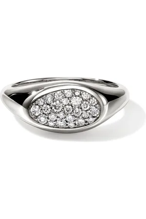 John Hardy Pebble Sterlingsilberring mit Diamanten