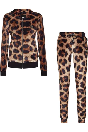Philipp Plein Jogginganzug mit Leoparden-Print