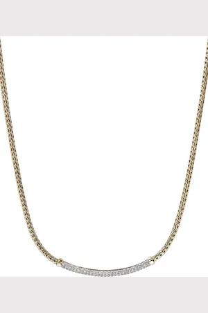 John Hardy 14kt JH Essential Gelbgoldhalskette mit Diamant