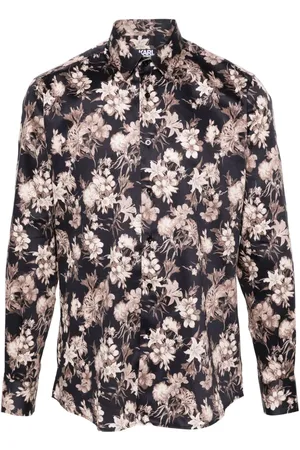 Karl Lagerfeld Hemd mit Blumen-Print