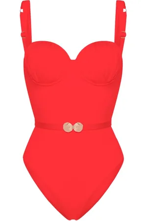 Noire Swimwear Balconette-Badeanzug mit Gürtel