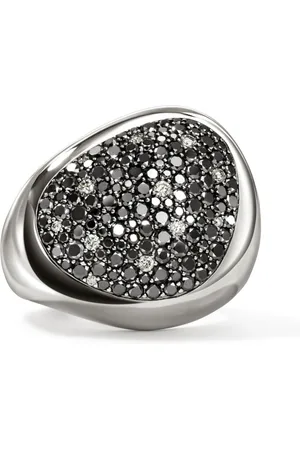 John Hardy Pebble Sterlingsilberring mit Diamanten