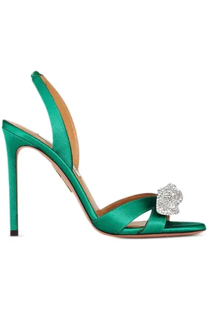 Aquazzura Very Bow Tie Sandalen mit Kristallen 105mm