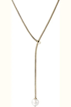 John Hardy 14kt JH Essential Gelbgoldhalskette mit Perlen
