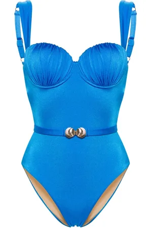 Noire Swimwear Balconette-Badeanzug mit Gürtel