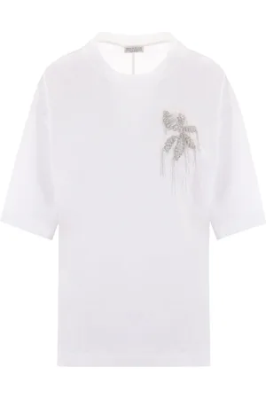 Brunello Cucinelli T-Shirt mit Strassverzierung