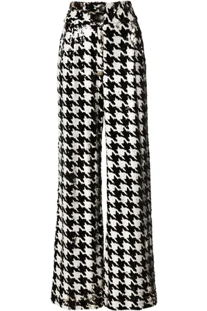 MITILIANE COUTURE Paillettenhose mit Hahnentrittmuster