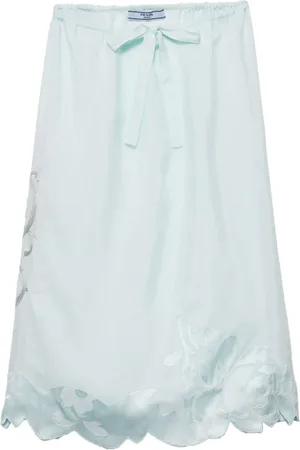 Prada Bestickter Seidenrock