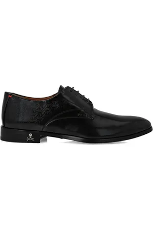 Philipp Plein Derby-Schuhe mit Monogrammmuster