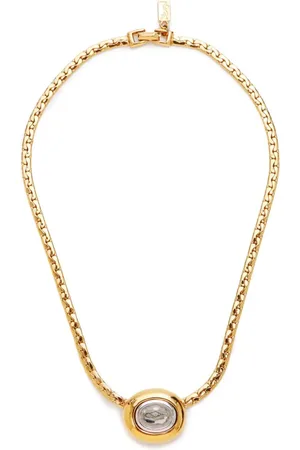 Saint Laurent Halskette mit Strassanhänger