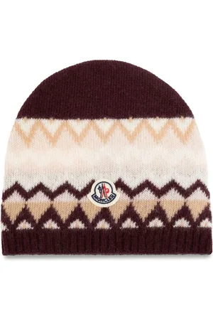 Moncler Intarsien-Beanie mit Logo-Applikation