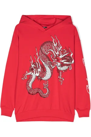 Balmain Hoodie mit 3D Dragon-Print