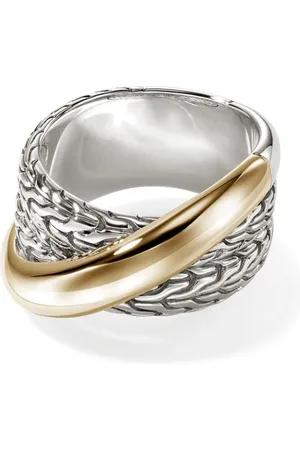 John Hardy 14kt JH Essential Crossover Gelbgoldring