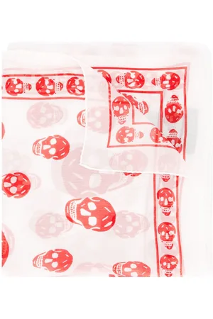 Alexander McQueen Schal mit Totenkopfstickerei