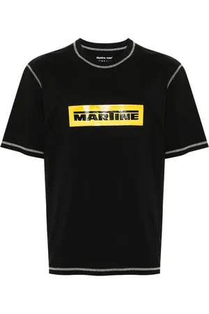 MARTINE ROSE T-Shirt mit Logo-Streifen