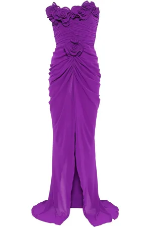 Ana Radu Maxikleid mit Blumenapplikation