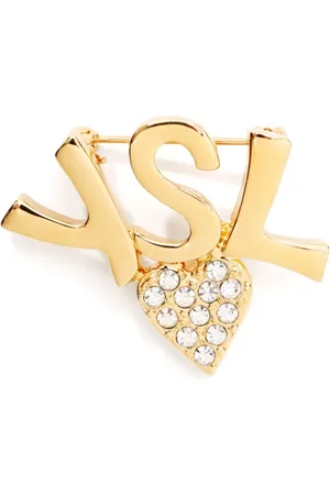 Saint Laurent YSL Brosche mit Strass