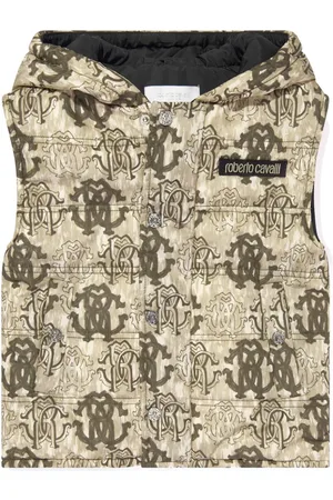 Roberto Cavalli Wattierte Weste mit Monogramm