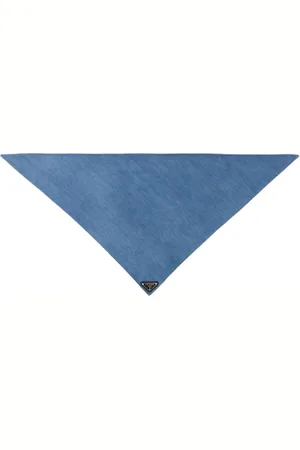 Prada Jeansschal mit emailliertem Triangel-Logo