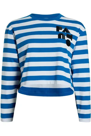 Patou Cropped-Top mit Breton-Streifen