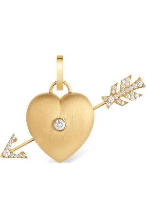 Marie Lichtenberg 18kt Herz-Gelbgoldanhänger mit Diamant