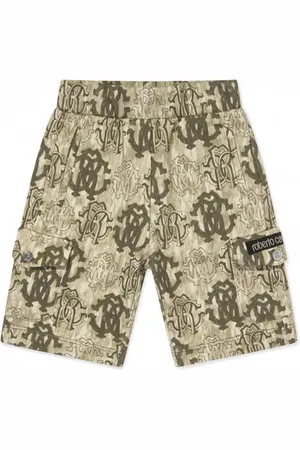 Roberto Cavalli Cargo-Shorts mit 3D-Monogramm-Print