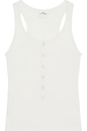 Courrèges Geripptes Trägershirt