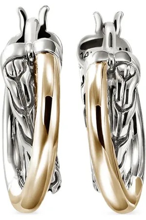 John Hardy 14kt JH Essential Crossover Goldcreolen
