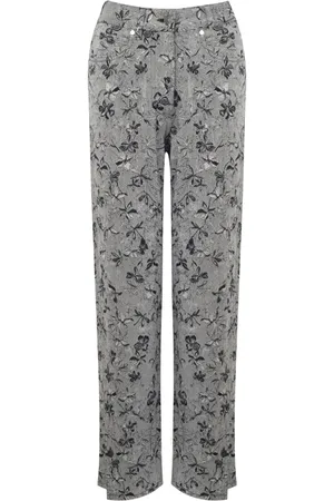 PORTS 1961 Straigh-Leg-Jeans mit Blumen-Print