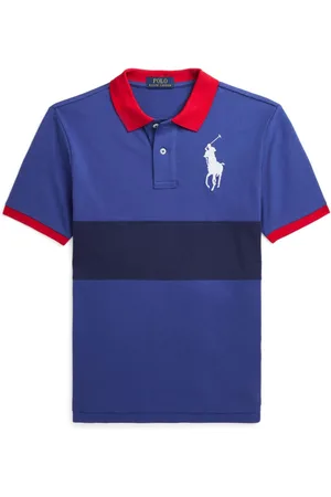 Ralph Lauren Gestreiftes Poloshirt mit Logo-Stickerei