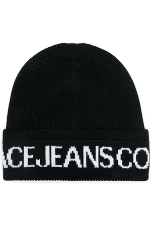 VERSACE Mütze mit Logo-Intarsie