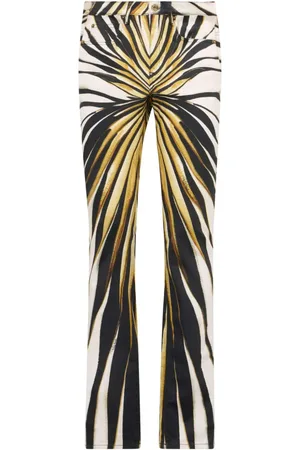 Roberto Cavalli Skinny-Hose mit Ray of Gold-Print