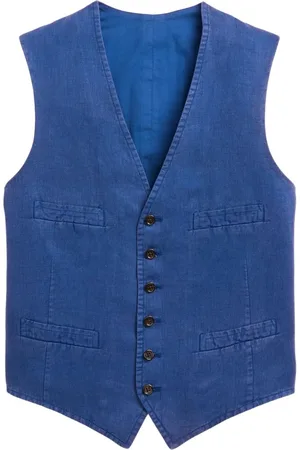 Ralph Lauren V-Ausschnitt-Weste mit Slub-Struktur